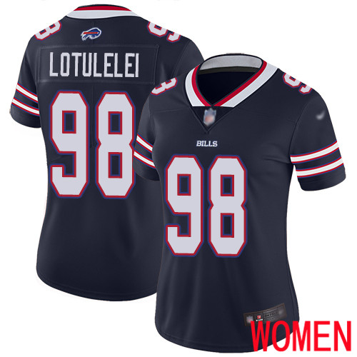 Women Buffalo Bills #98 Star Lotulelei Limited Navy Blue Inverted Legend NFL Jersey->women nfl jersey->Women Jersey